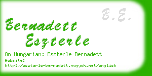 bernadett eszterle business card